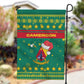 Cameroon Christmas Garden Flag Coat of Arms Santa Hat and Stars Motif - African Pride