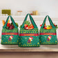 Cameroon Christmas Grocery Bag Coat of Arms Santa Hat and Stars Motif - African Pride