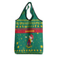 Cameroon Christmas Grocery Bag Coat of Arms Santa Hat and Stars Motif - African Pride