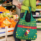 Cameroon Christmas Grocery Bag Coat of Arms Santa Hat and Stars Motif - African Pride