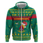 Cameroon Christmas Hoodie Coat of Arms Santa Hat and Stars Motif - African Pride