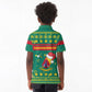 Cameroon Christmas Kid Polo Shirt Coat of Arms Santa Hat and Stars Motif - African Pride