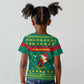 Cameroon Christmas Kid T shirt Coat of Arms Santa Hat and Stars Motif - African Pride