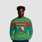 Cameroon Christmas Ugly Christmas Sweater Coat of Arms Santa Hat and Stars Motif - African Pride