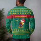 Cameroon Christmas Ugly Christmas Sweater Coat of Arms Santa Hat and Stars Motif - African Pride