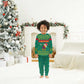Cameroon Christmas Pajama Set Coat of Arms Santa Hat and Stars Motif - African Pride