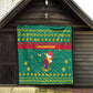 Cameroon Christmas Quilt Coat of Arms Santa Hat and Stars Motif - African Pride