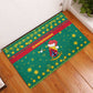 Cameroon Christmas Rubber Doormat Coat of Arms Santa Hat and Stars Motif - African Pride