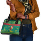 Cameroon Christmas Shoulder Handbag Coat of Arms Santa Hat and Stars Motif - African Pride