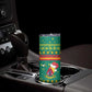 Cameroon Christmas Skinny Tumbler Coat of Arms Santa Hat and Stars Motif - African Pride