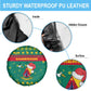 Cameroon Christmas Spare Tire Cover Coat of Arms Santa Hat and Stars Motif - African Pride