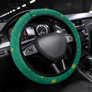 Cameroon Christmas Steering Wheel Cover Coat of Arms Santa Hat and Stars Motif - African Pride