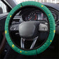 Cameroon Christmas Steering Wheel Cover Coat of Arms Santa Hat and Stars Motif - African Pride