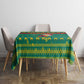 Cameroon Christmas Tablecloth Coat of Arms Santa Hat and Stars Motif - African Pride