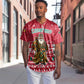 Cameroon Christmas Baseball Jersey Snowflake Pattern Traditional Santa and Map Motif - African Pride