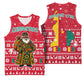 Cameroon Christmas Basketball Jersey Snowflake Pattern Traditional Santa and Map Motif - African Pride