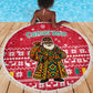 Cameroon Christmas Beach Blanket Snowflake Pattern Traditional Santa and Map Motif - African Pride