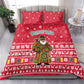 Cameroon Christmas Bedding Set Snowflake Pattern Traditional Santa and Map Motif - African Pride
