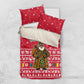 Cameroon Christmas Bedding Set Snowflake Pattern Traditional Santa and Map Motif - African Pride