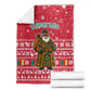 Cameroon Christmas Blanket Snowflake Pattern Traditional Santa and Map Motif - African Pride