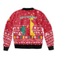 Cameroon Christmas Bomber Jacket Snowflake Pattern Traditional Santa and Map Motif - African Pride