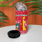 Cameroon Christmas 4 in 1 Can Cooler Tumbler Snowflake Pattern Traditional Santa and Map Motif - African Pride