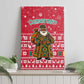 Cameroon Christmas Canvas Wall Art Snowflake Pattern Traditional Santa and Map Motif - African Pride