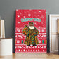 Cameroon Christmas Canvas Wall Art Snowflake Pattern Traditional Santa and Map Motif - African Pride