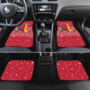 Cameroon Christmas Car Mats Snowflake Pattern Traditional Santa and Map Motif - African Pride