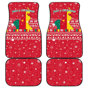 Cameroon Christmas Car Mats Snowflake Pattern Traditional Santa and Map Motif - African Pride
