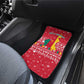 Cameroon Christmas Car Mats Snowflake Pattern Traditional Santa and Map Motif - African Pride