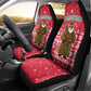 Cameroon Christmas Car Seat Cover Snowflake Pattern Traditional Santa and Map Motif - African Pride