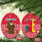 Cameroon Christmas Ceramic Ornament Snowflake Pattern Traditional Santa and Map Motif - African Pride