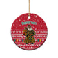 Cameroon Christmas Ceramic Ornament Snowflake Pattern Traditional Santa and Map Motif - African Pride