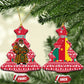 Cameroon Christmas Ceramic Ornament Snowflake Pattern Traditional Santa and Map Motif - African Pride