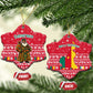 Cameroon Christmas Ceramic Ornament Snowflake Pattern Traditional Santa and Map Motif - African Pride