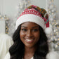 Cameroon Christmas Santa Hat Snowflake Pattern Traditional Santa and Map Motif - African Pride