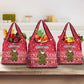 Cameroon Christmas Grocery Bag Snowflake Pattern Traditional Santa and Map Motif - African Pride
