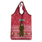 Cameroon Christmas Grocery Bag Snowflake Pattern Traditional Santa and Map Motif - African Pride