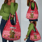 Cameroon Christmas Grocery Bag Snowflake Pattern Traditional Santa and Map Motif - African Pride