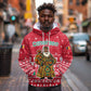 Cameroon Christmas Hoodie Snowflake Pattern Traditional Santa and Map Motif - African Pride