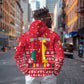 Cameroon Christmas Hoodie Snowflake Pattern Traditional Santa and Map Motif - African Pride