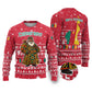 Cameroon Christmas Ugly Christmas Sweater Snowflake Pattern Traditional Santa and Map Motif - African Pride