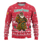 Cameroon Christmas Ugly Christmas Sweater Snowflake Pattern Traditional Santa and Map Motif - African Pride