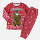 Cameroon Christmas Pajama Set Snowflake Pattern Traditional Santa and Map Motif - African Pride
