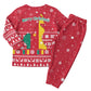 Cameroon Christmas Pajama Set Snowflake Pattern Traditional Santa and Map Motif - African Pride