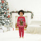 Cameroon Christmas Pajama Set Snowflake Pattern Traditional Santa and Map Motif - African Pride