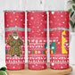Cameroon Christmas Skinny Tumbler Snowflake Pattern Traditional Santa and Map Motif - African Pride