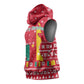 Cameroon Christmas Sleeveless Hoodie Snowflake Pattern Traditional Santa and Map Motif - African Pride