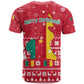 Cameroon Christmas T shirt Snowflake Pattern Traditional Santa and Map Motif - African Pride